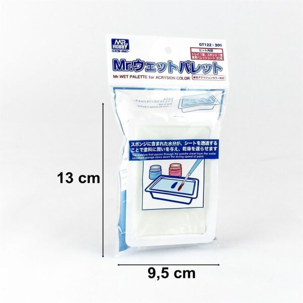 Mr.Hobby GT-122 Islak Palet,(Plastik Tepsi, Uygulama Kaşığı, 20 Adet Özel Levha)