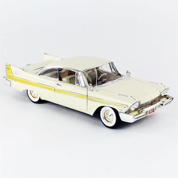 Autoworld AW272 1/18 Ölçek, 1957 Plymouth Fury, Beige, Sergilemeye Hazır Metal Araba Maketi