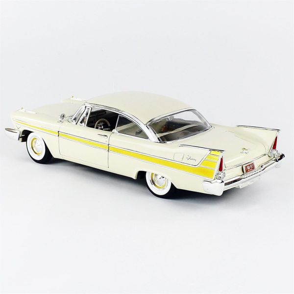Autoworld AW272 1/18 Ölçek, 1957 Plymouth Fury, Beige, Sergilemeye Hazır Metal Araba Maketi