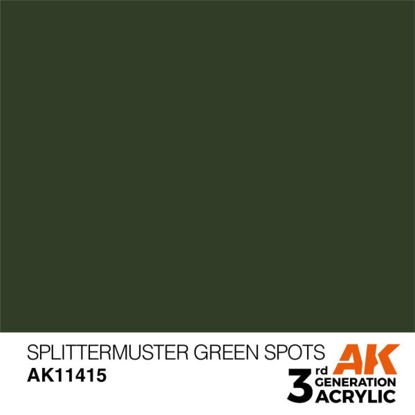 AK 11415 17 ml. Splittermuster Green Spots, Figür Serisi 3GEN Akrilik Model Boyası