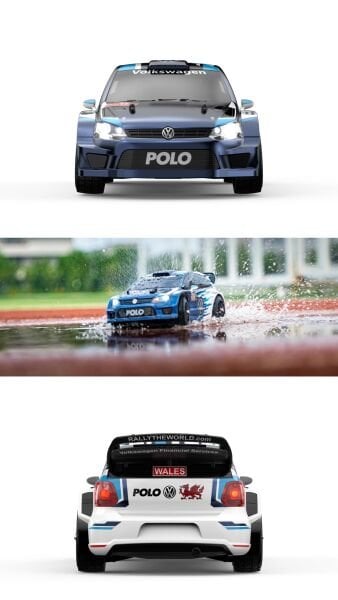 MJX 1/14 Wolkswagen Polo R WRC 14304 Hyper Go 4x4 Fırçasız (Brushless) Motor ve Escli, 2.4Ghz Uzaktan Kumandalı Ralli Aracı +Full Paket