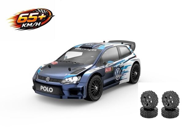 MJX 1/14 Wolkswagen Polo R WRC 14304 Hyper Go 4x4 Fırçasız (Brushless) Motor ve Escli, 2.4Ghz Uzaktan Kumandalı Ralli Aracı 2S Li-po Versiyon +4 Adet Ralli Lastiği