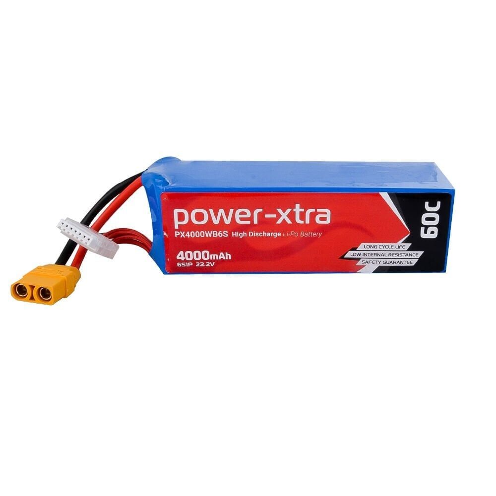 Power-Xtra 22.2V 4000mAh 60C 6S1P Li-Polymer Pil