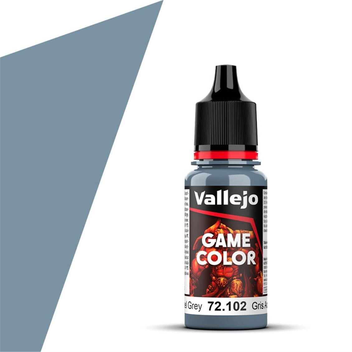 Vallejo 72102 18 ml. Steel Grey, Game Color Serisi Model Boyası