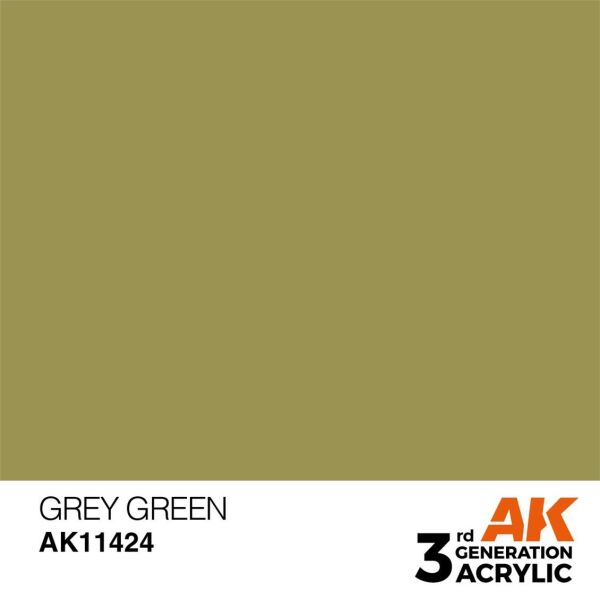 AK 11424 17 ml. Grey Green, Figür Serisi 3GEN Akrilik Model Boyası