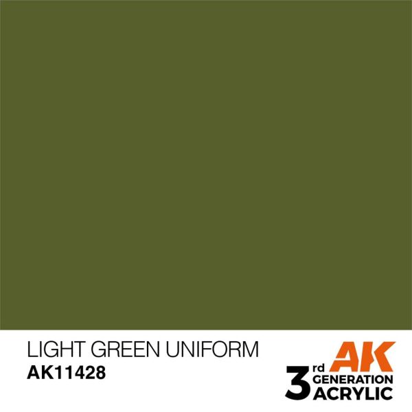 AK 11428 17 ml. Light Green Uniform, Figür Serisi 3GEN Akrilik Model Boyası