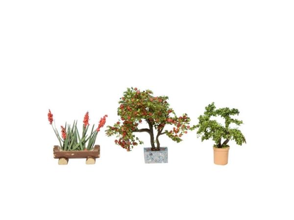 Noch 14020 Saksı Bitkileri, 3 Adet, Diorama Malzemesi