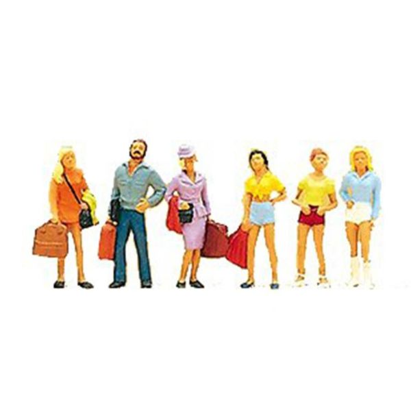 Preiser 10123 1/87 Ölçek, Gezginler, Boyanmış Plastik Figürleri, 6 Adet