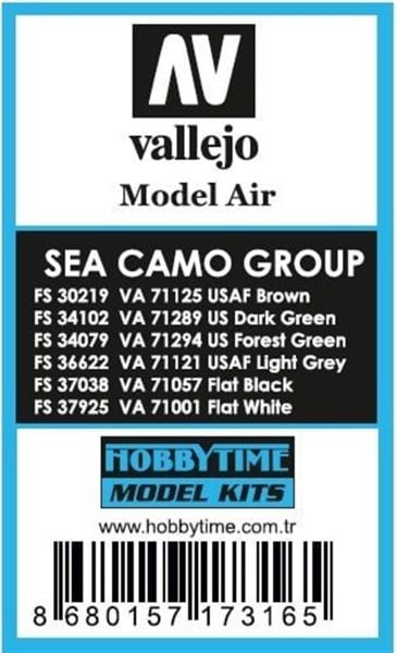 Hobbytime Vallejo Model Aır-Sea Camo Boya Seti-6 Adet 17 Ml.