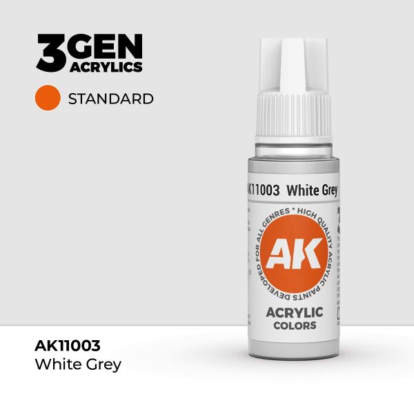AK 11003 17 ml. White Grey, 3GEN Akrilik Model Boyası