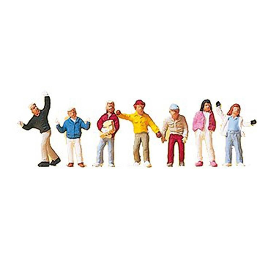Preiser 10183 1/87 Ölçek, Çocuklar, Boyanmış Plastik Figürleri, 7 Adet