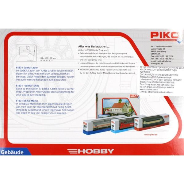 Piko 61831 1/87 Ölçek, Mağaza (EDEKA), Plastik Model Kiti