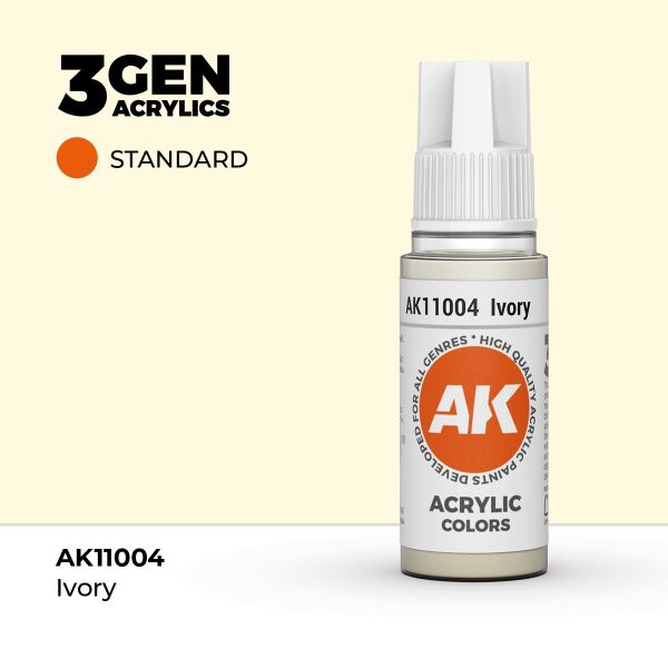 AK 11004 17 ml. Ivory, 3GEN Akrilik Model Boyası