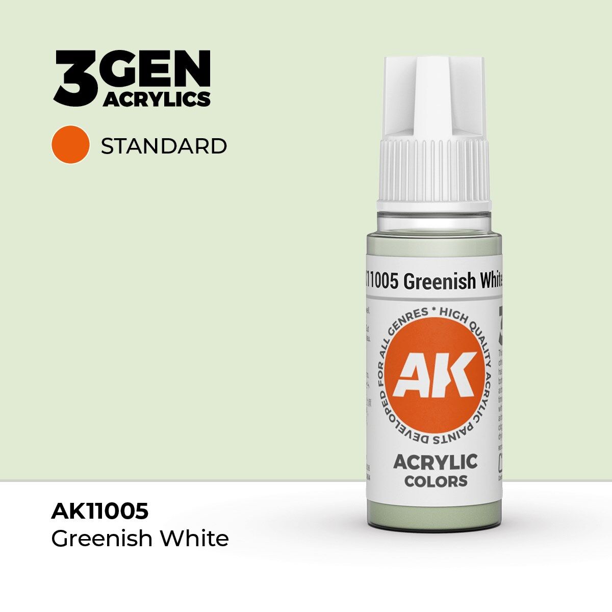 AK 11005 17 ml. Greenish White, 3GEN Akrilik Model Boyası