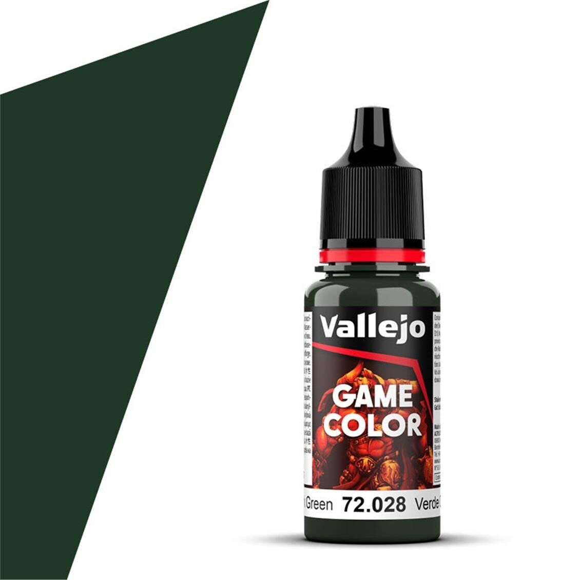 Vallejo 72028 18 ml. Dark Green, Game Color Serisi Model Boyası