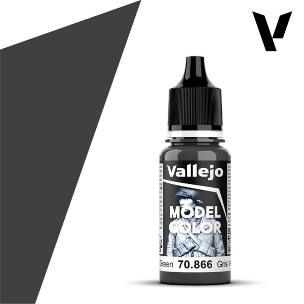 Vallejo 70866 18 ml. (184) Grey Green-Matt, Model Color Serisi Model Boyası