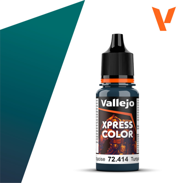 Vallejo 72414 18 ml. Caribbean Turquoise, Xpress Game Color Serisi Model Boyası