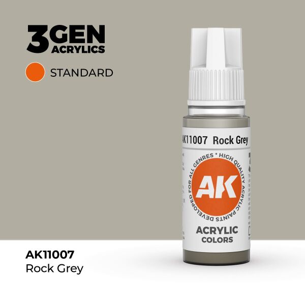 AK 11007 17 ml. Rock Grey, 3GEN Akrilik Model Boyası