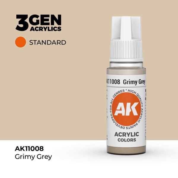 AK 11008 17 ml. Grimy Grey, 3GEN Akrilik Model Boyası
