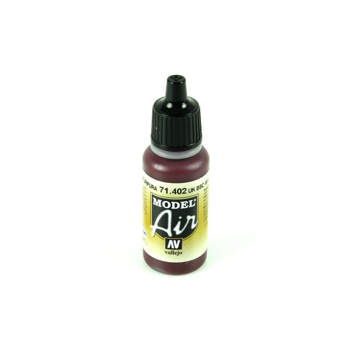 Vallejo 71402 17 ml. UK BSC 49 Light Purple Brown, Model Air Serisi Model Boyası