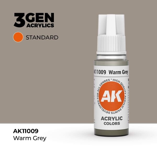 AK 11009 17 ml. Warm Grey, 3GEN Akrilik Model Boyası