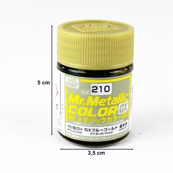 Mr.Hobby GX-210 18 ml. Metallic Blue Gold, Metalik Serisi Model Boyası