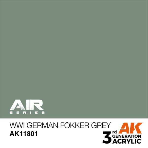 AK 11801 17 ml. WWI German Fokker Grey, Aircraft Serisi 3GEN Akrilik Model Boyası