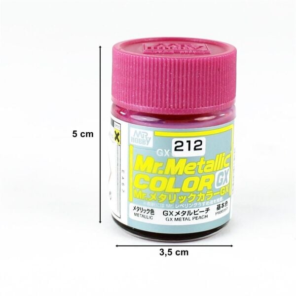 Mr.Hobby GX-212 18 ml. Metallic Peach, Metalik Serisi Model Boyası