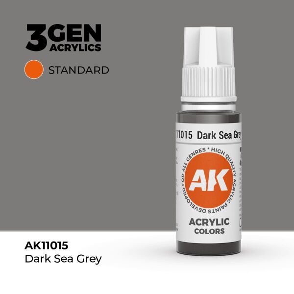 AK 11015 17 ml. Dark Sea Grey, 3GEN Akrilik Model Boyası