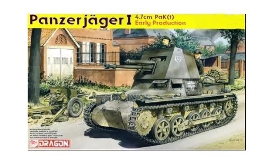 Dragon 6258 1/35 Ölçek, Panzerjager-I 4.7cm PaK(t) Tanksavar Aracı  Plastik Model Kiti