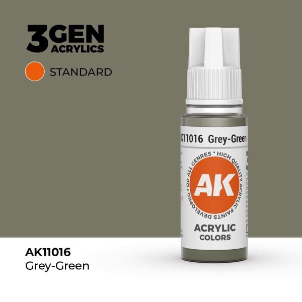 AK 11016 17 ml. Grey-Green, 3GEN Akrilik Model Boyası