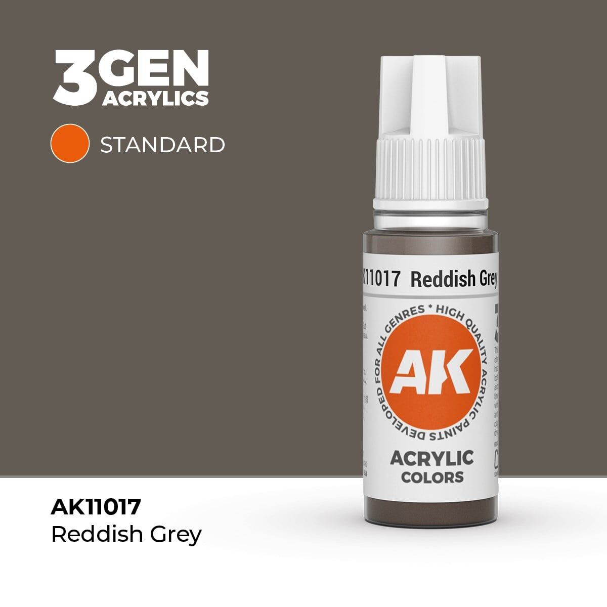 AK 11017 17 ml. Reddish Grey, 3GEN Akrilik Model Boyası