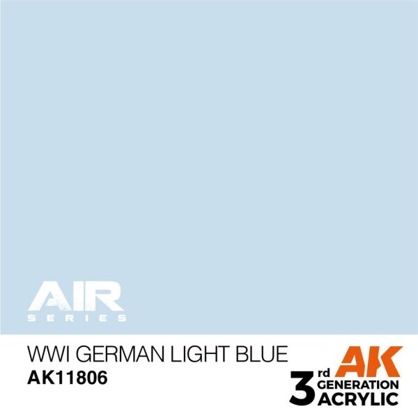 AK 11806 17 ml. WWI German Light Blue, Aircraft Serisi 3GEN Akrilik Model Boyası