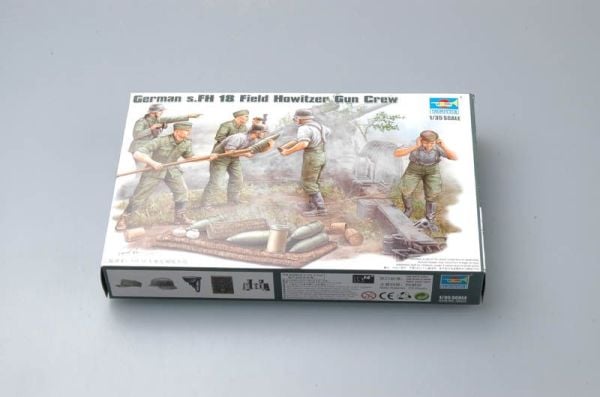 1/35 Figure-German Field Howitzer Gun Crew (on Fir