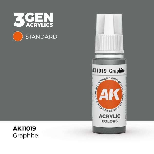 AK 11019 17 ml. Graphite, 3GEN Akrilik Model Boyası