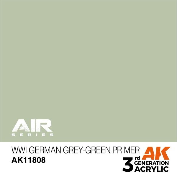 AK 11808 17 ml. WWI German Grey-Green Primer, Aircraft Serisi 3GEN Akrilik Model Boyası