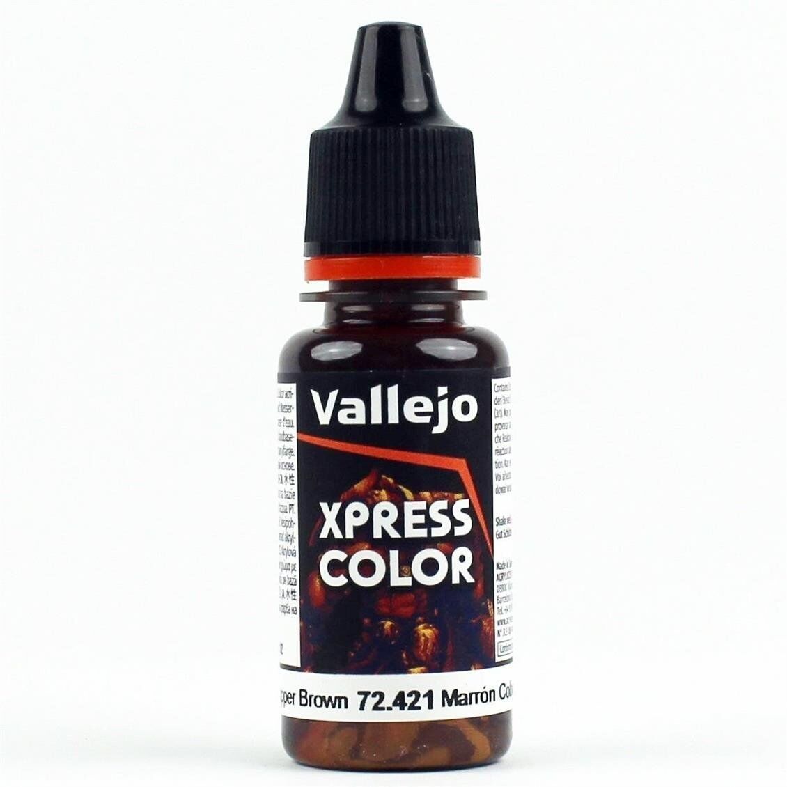 Vallejo 72421 18 ml. Copper Brown, Xpress Game Color Serisi Model Boyası
