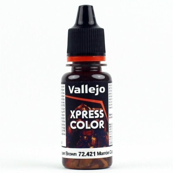 Vallejo 72421 18 ml. Copper Brown, Xpress Game Color Serisi Model Boyası