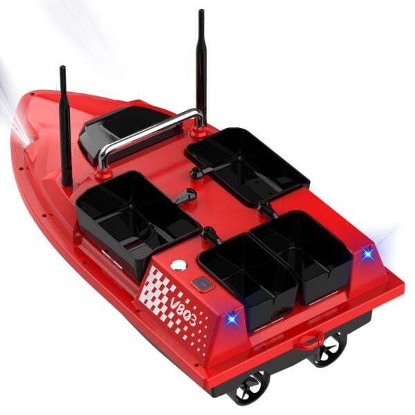 Flytec V803 Basic 500M Menzilli, Yüksek Kapasiteli Batarya, 25Km/S Hızlı Balık, Sazan Yemleme Teknesi ve Botu Sonar + Ekstra Bataryalı