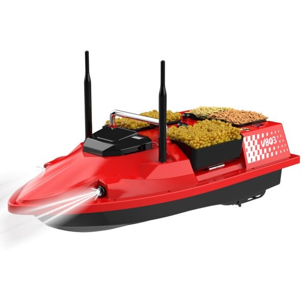 Flytec V803 Basic 500M Menzilli, Yüksek Kapasiteli Batarya, 25Km/S Hızlı Balık, Sazan Yemleme Teknesi ve Botu Sonar + Ekstra Bataryalı