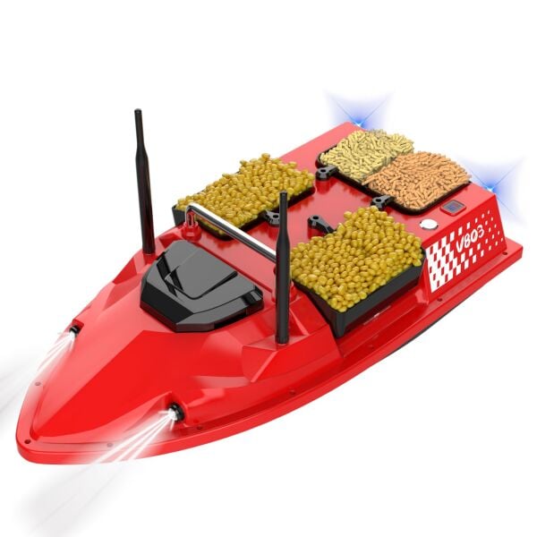 Flytec V803 Basic (KONUMSUZ) 500M Menzilli, Yüksek Kapasiteli Batarya, 25Km/S Hızlı Balık, Sazan Yemleme Teknesi ve Botu Normal Paket