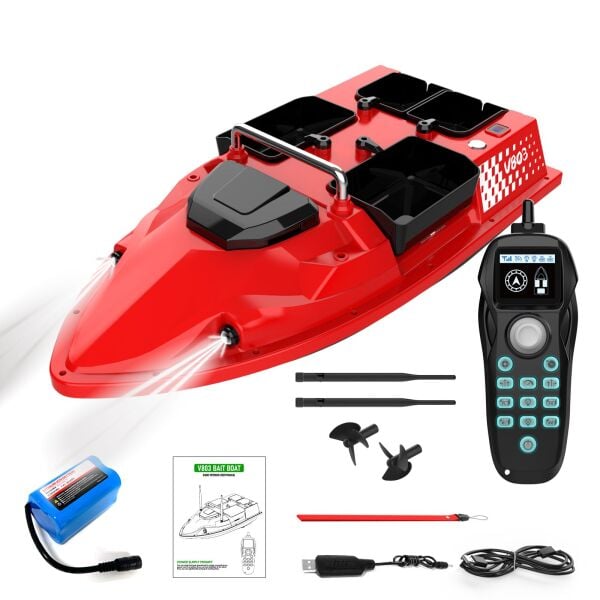 Flytec V803 Basic 500M Menzilli, Yüksek Kapasiteli Batarya, Yüksek Hızlı Balık, Sazan Yemleme Teknesi ve Botu