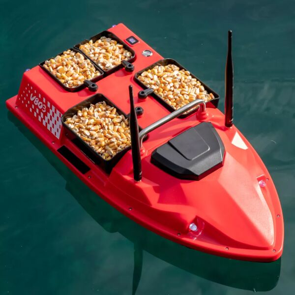 Flytec V803 Basic (KONUMSUZ) 500M Menzilli, Yüksek Kapasiteli Batarya, 25Km/S Hızlı Balık, Sazan Yemleme Teknesi ve Botu Normal Paket