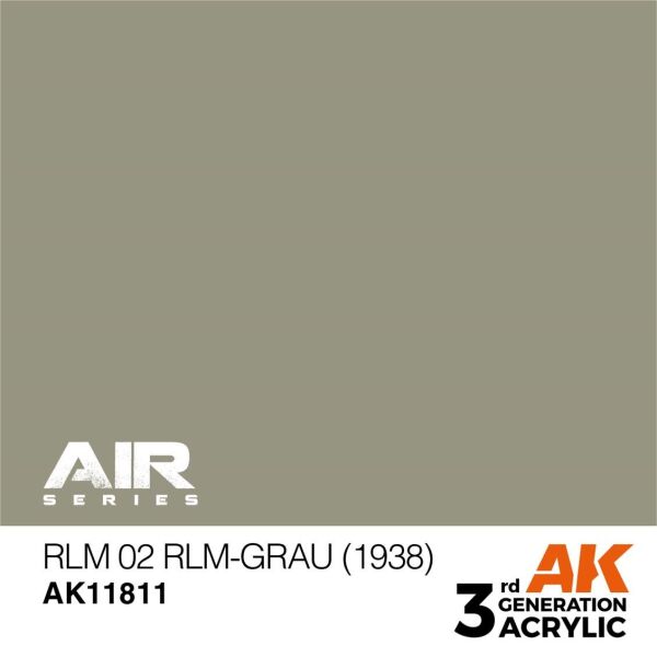 AK 11811 17 ml. RLM 02 RLM-Grau (1938), Aircraft Serisi 3GEN Akrilik Model Boyası
