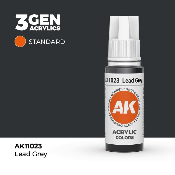 AK 11023 17 ml. Lead Grey, 3GEN Akrilik Model Boyası