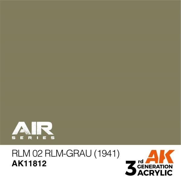 AK 11812 17 ml. RLM 02 RLM-Grau (1941), Aircraft Serisi 3GEN Akrilik Model Boyası
