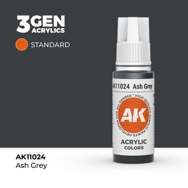AK 11024 17 ml. Ash Grey, 3GEN Akrilik Model Boyası