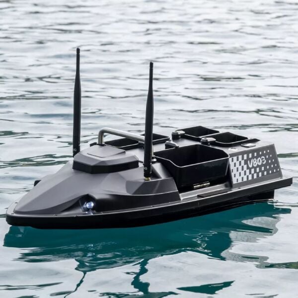 Flytec V803 Pro 500M Menzilli, GPS'li, 200 Konumlu, Oto Eve Dönüş, Yüksek Kapasiteli Batarya, 25Km/S Hızlı Balık, Sazan Yemleme Teknesi ve Botu Sonar + Ekstra Bataryalı