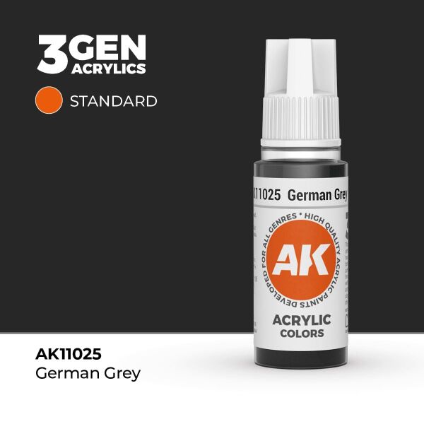 AK 11025 17 ml. German Grey, 3GEN Akrilik Model Boyası