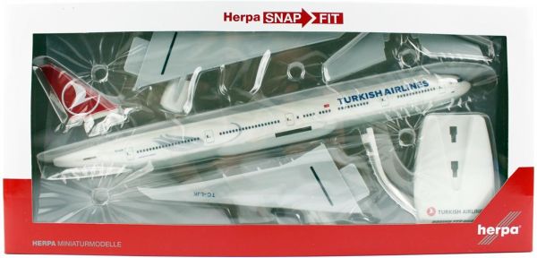 Herpa 613057 1/200 Ölçek, B777-300ER Turkish Airlines TC-Izmir, Sergilemeye Hazır Model Araç